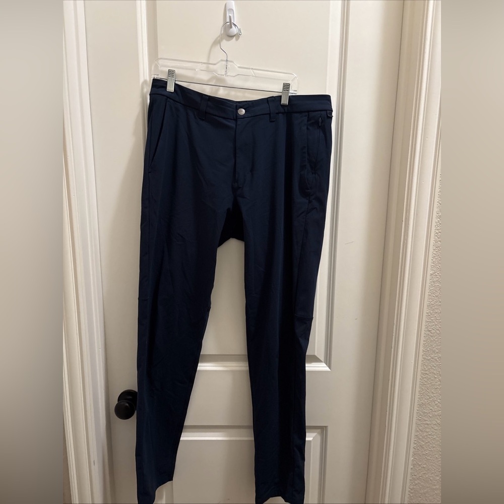 Lululemon Commission Pants Mens 34X31 Navy Blue Classic Performance Golf Casual